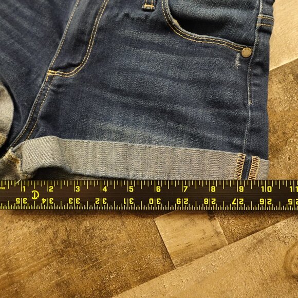 PAIGE Jimmy Jimmy Jean Shorts Women’s 25 Blue Roll Cuff Cabrera Distressed - Picture 10 of 11